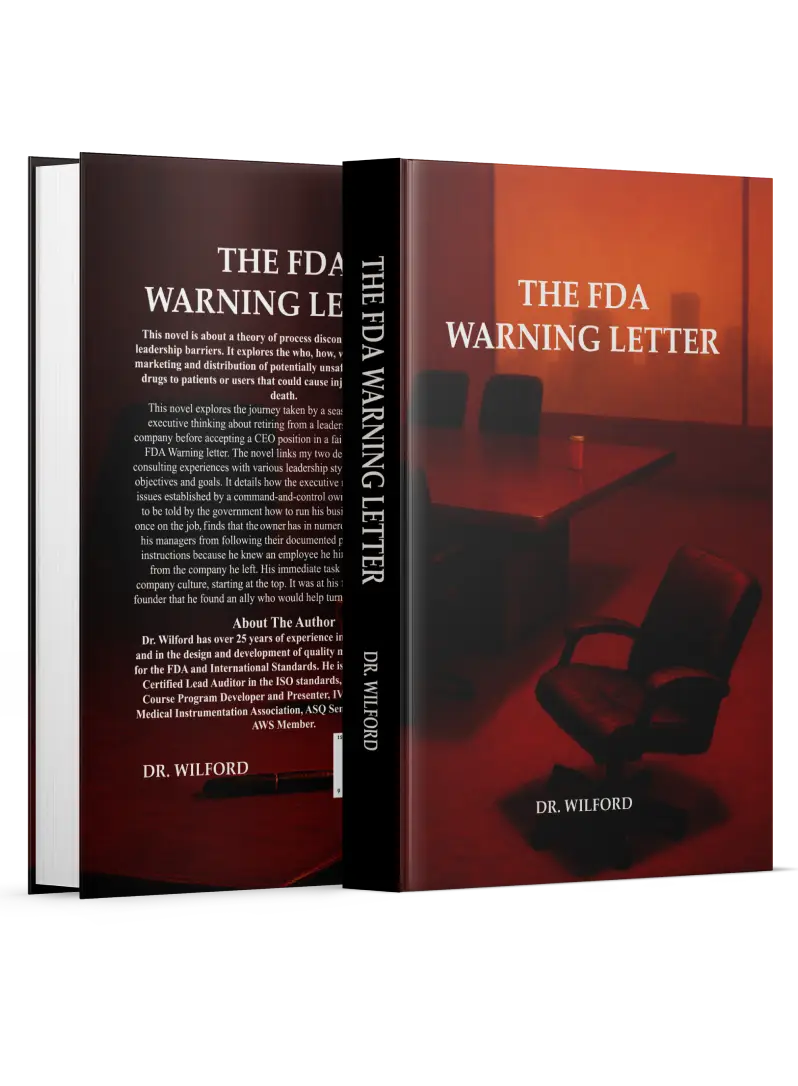 Book cover: The FDA Warning Letter by Dr. Wilford